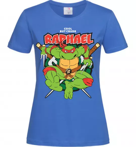 Жіноча футболка Рафаель Черепашки ніндзя Яскраво-синій фото