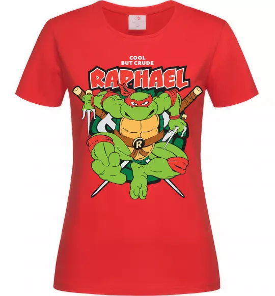 Жіноча футболка Рафаель Черепашки ніндзя Червоний фото