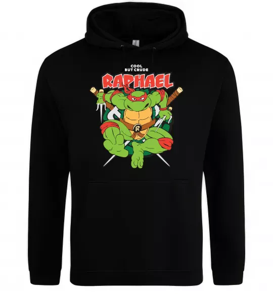 Чоловіча толстовка (худі) Рафаель Черепашки ніндзя Чорний фото