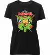 Жіноча преміум футболка Рафаель Черепашки ніндзя Чорний фото