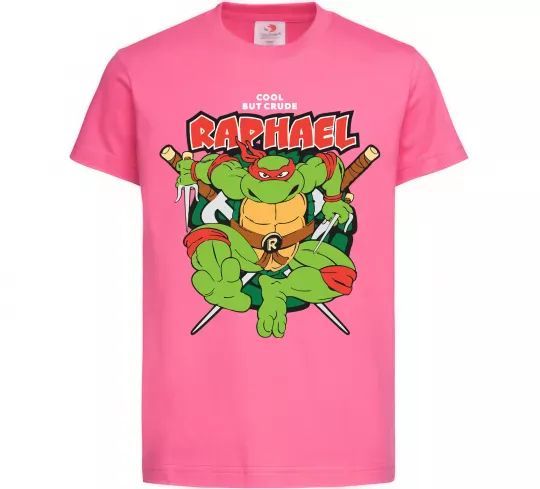 Дитяча футболка Рафаель Черепашки ніндзя Яскраво-рожевий фото