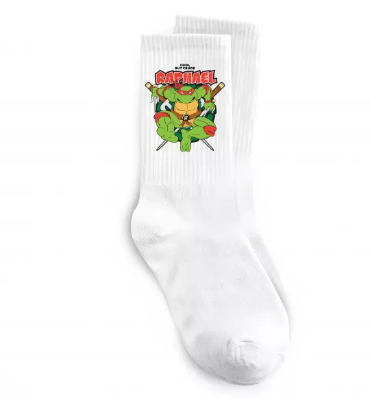 Шкарпетки Рафаель Черепашки ніндзя Білий фото