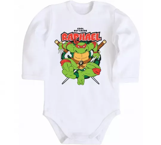 Дитячий бодік Рафаель Черепашки ніндзя Білий фото