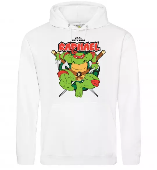 Жіноча толстовка (худі) Рафаель Черепашки ніндзя Білий фото