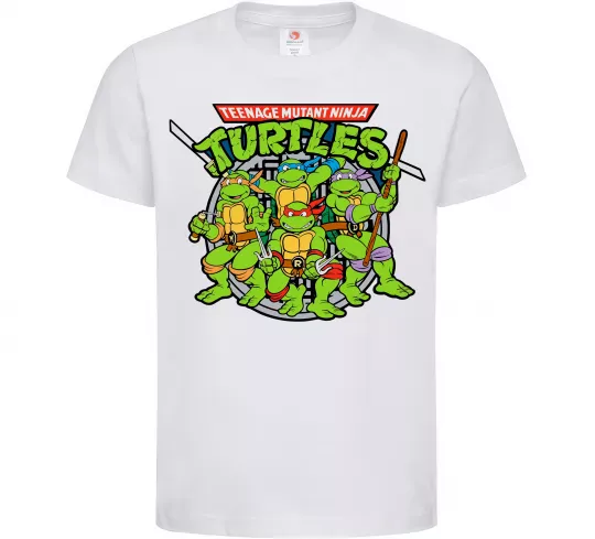 Дитяча футболка Teenage mutant ninja turtles Білий фото
