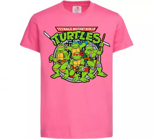 Дитяча футболка Teenage mutant ninja turtles Яскраво-рожевий фото