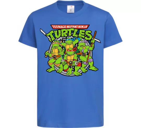 Дитяча футболка Teenage mutant ninja turtles Яскраво-синій фото