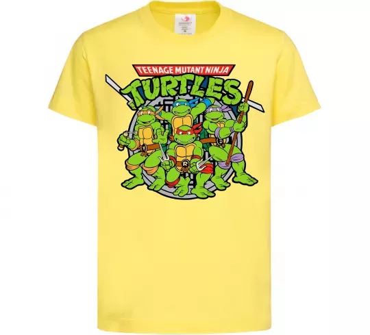 Дитяча футболка Teenage mutant ninja turtles Лимонний фото