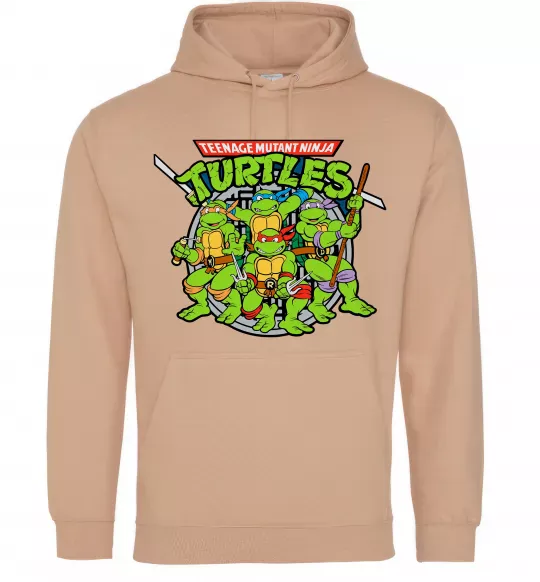 Чоловіча толстовка (худі) Teenage mutant ninja turtles Пісочний фото