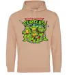 Чоловіча толстовка (худі) Teenage mutant ninja turtles Пісочний фото