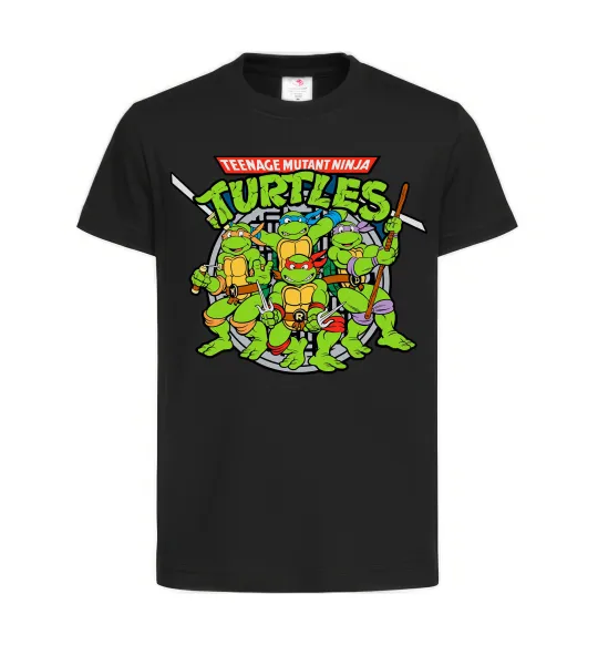 Детская футболка Teenage mutant ninja turtles Черный фото