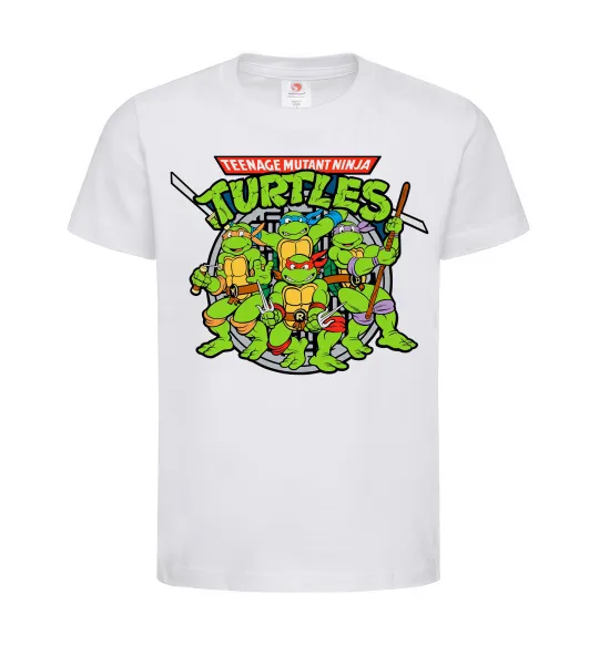 Детская футболка Teenage mutant ninja turtles Белый фото
