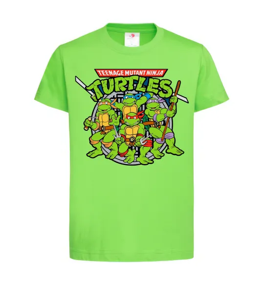 Детская футболка Teenage mutant ninja turtles Лаймовый фото