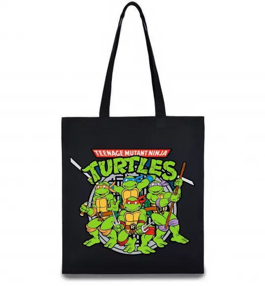 Еко-сумка Teenage mutant ninja turtles Чорний фото