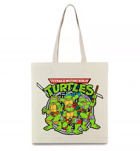 Еко-сумка Teenage mutant ninja turtles Бежевий фото