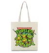 Еко-сумка Teenage mutant ninja turtles Бежевий фото