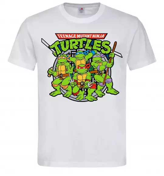 Чоловіча футболка Teenage mutant ninja turtles Білий фото