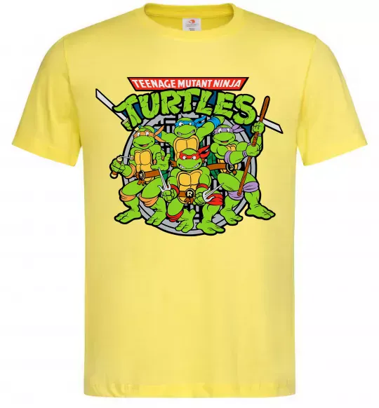 Чоловіча футболка Teenage mutant ninja turtles Лимонний фото