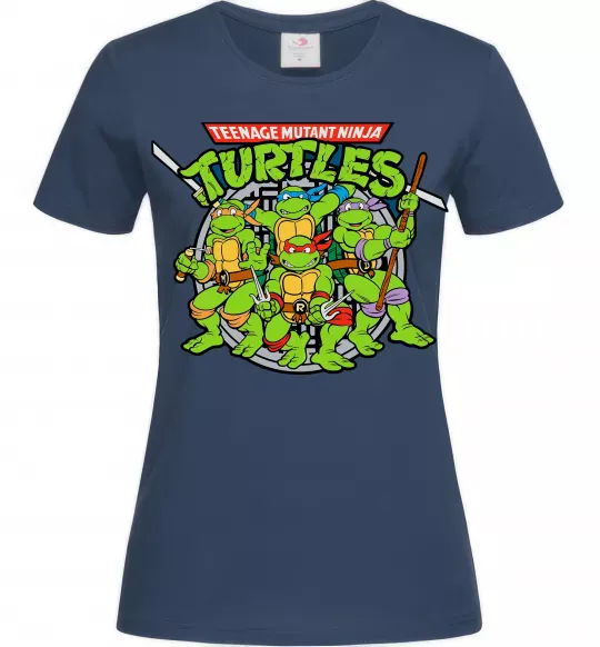 Жіноча футболка Teenage mutant ninja turtles Темно-синій фото
