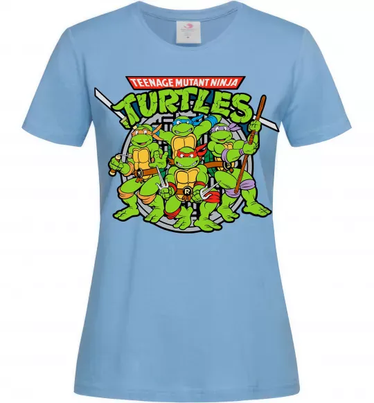 Жіноча футболка Teenage mutant ninja turtles Блакитний фото
