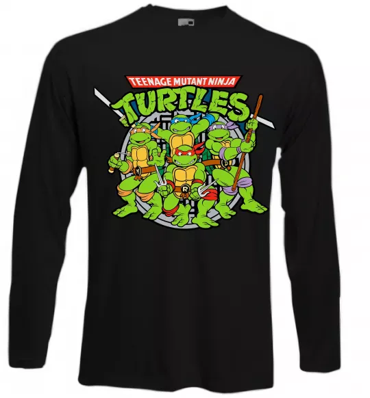 Лонгслів Teenage mutant ninja turtles Чорний фото