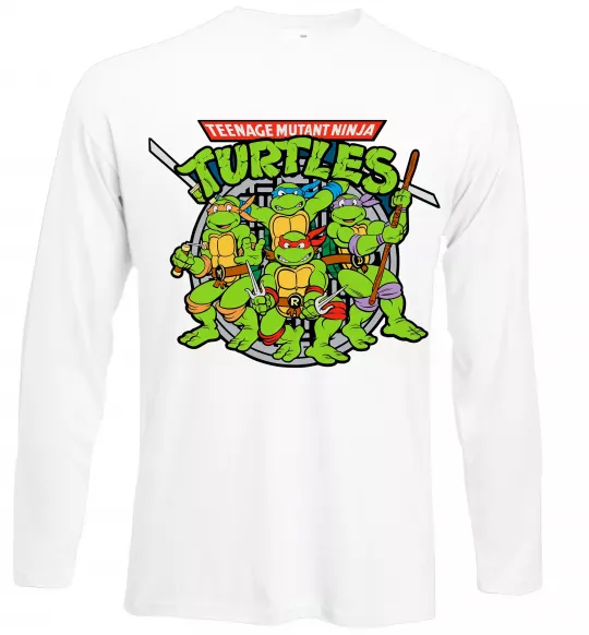 Лонгслів Teenage mutant ninja turtles Білий фото