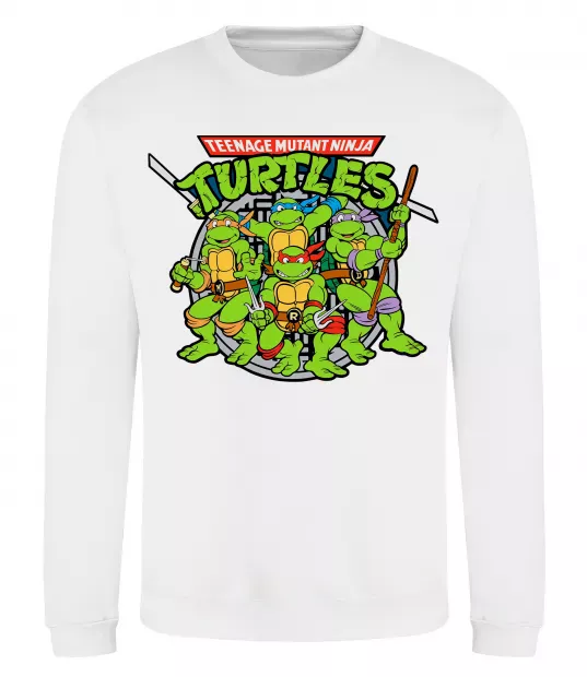 Світшот Teenage mutant ninja turtles Білий фото