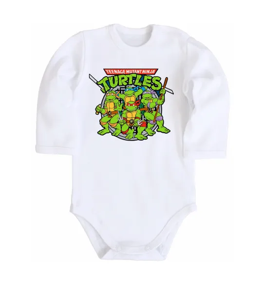 Детский боди Teenage mutant ninja turtles Белый фото