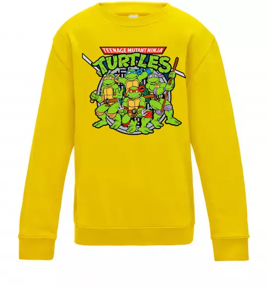 Дитячий світшот Teenage mutant ninja turtles Сонячно жовтий фото
