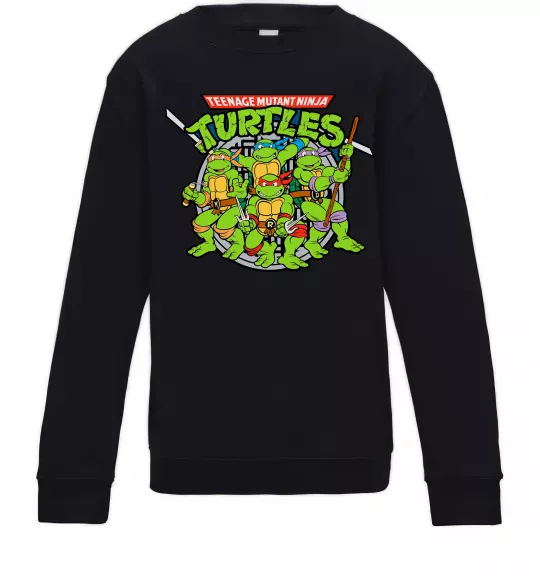 Дитячий світшот Teenage mutant ninja turtles Чорний фото