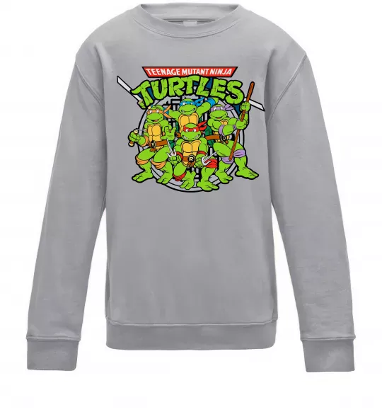Дитячий світшот Teenage mutant ninja turtles Сірий меланж фото