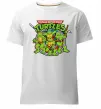 Мужская премиум футболка Teenage mutant ninja turtles Белый фото