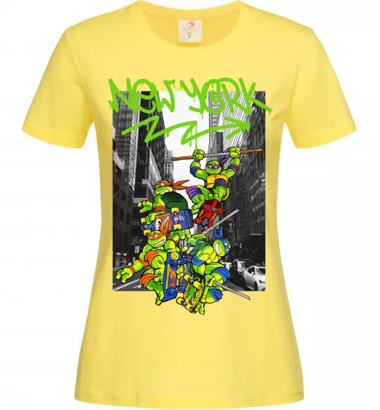 Жіноча футболка New York TMNT Лимонний фото