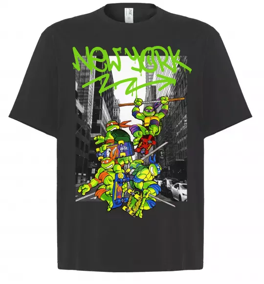 Футболка Оверсайз New York TMNT Чорний фото