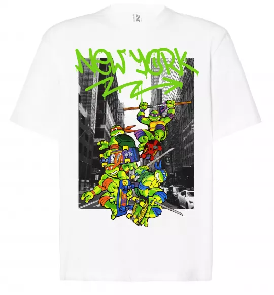 Футболка Оверсайз New York TMNT Білий фото
