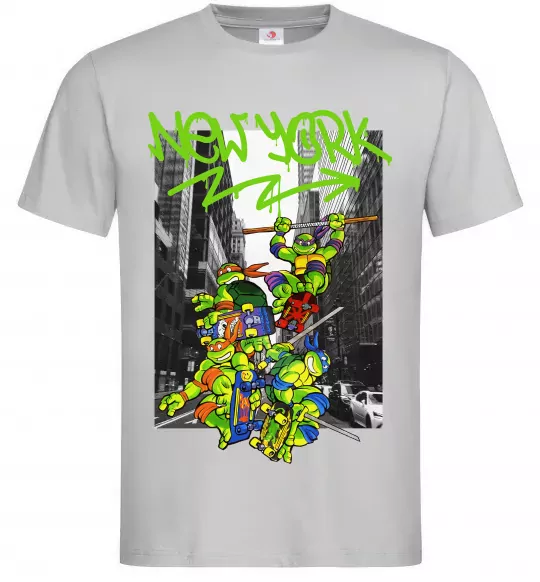 Чоловіча футболка New York TMNT Сірий фото