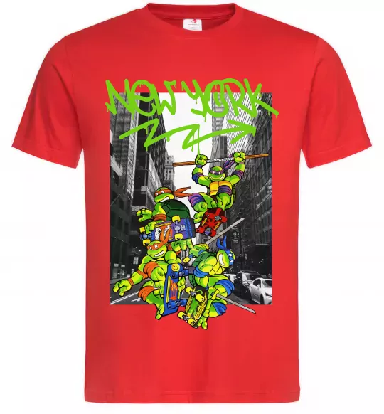 Чоловіча футболка New York TMNT Червоний фото