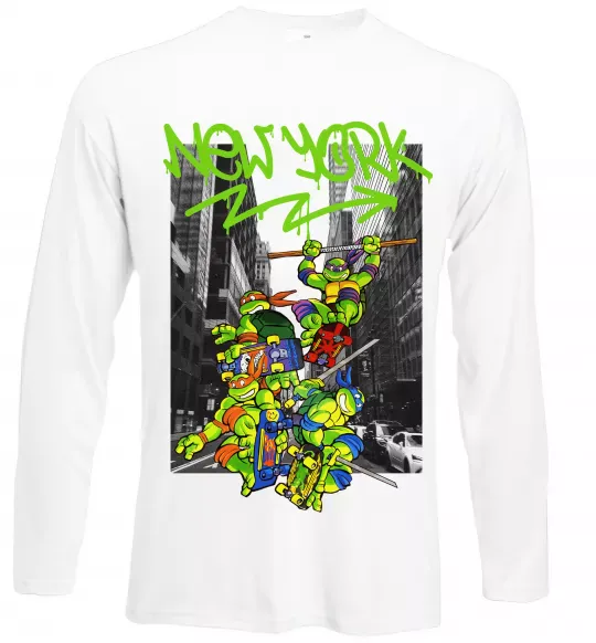 Лонгслів New York TMNT Білий фото