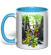 Чашка з кольоровою ручкою New York TMNT Блакитний фото