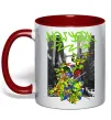 Чашка з кольоровою ручкою New York TMNT Червоний фото