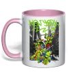 Чашка з кольоровою ручкою New York TMNT Ніжно рожевий фото