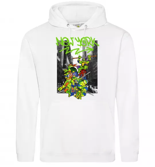 Жіноча толстовка (худі) New York TMNT Білий фото