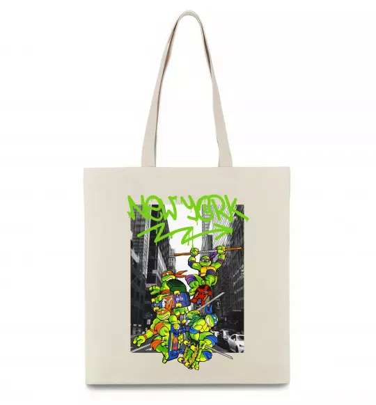 Еко-сумка New York TMNT Бежевий фото