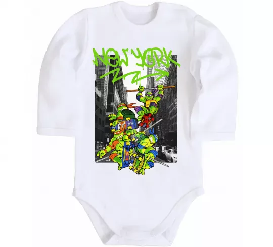 Дитячий бодік New York TMNT Білий фото