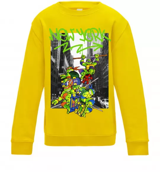 Дитячий світшот New York TMNT Сонячно жовтий фото