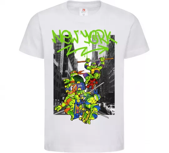 Дитяча футболка New York TMNT Білий фото