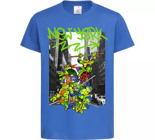 Дитяча футболка New York TMNT Яскраво-синій фото