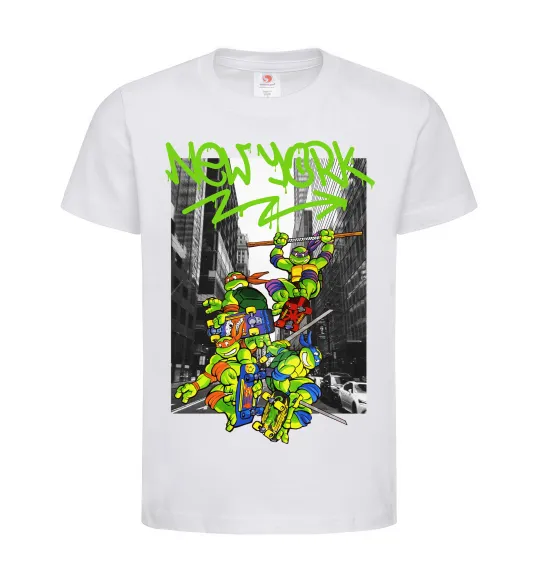Дитяча футболка New York TMNT Білий фото