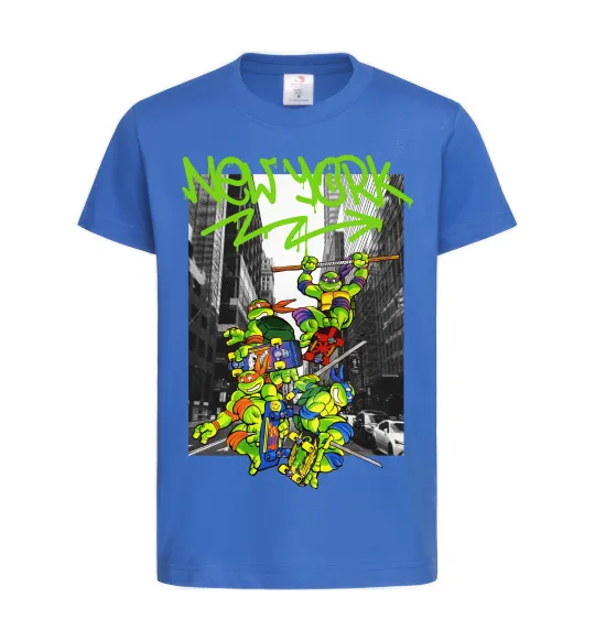 Дитяча футболка New York TMNT Яскраво-синій фото