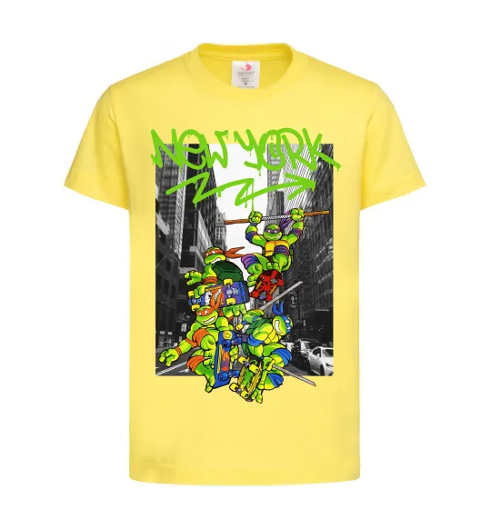 Дитяча футболка New York TMNT Лимонний фото